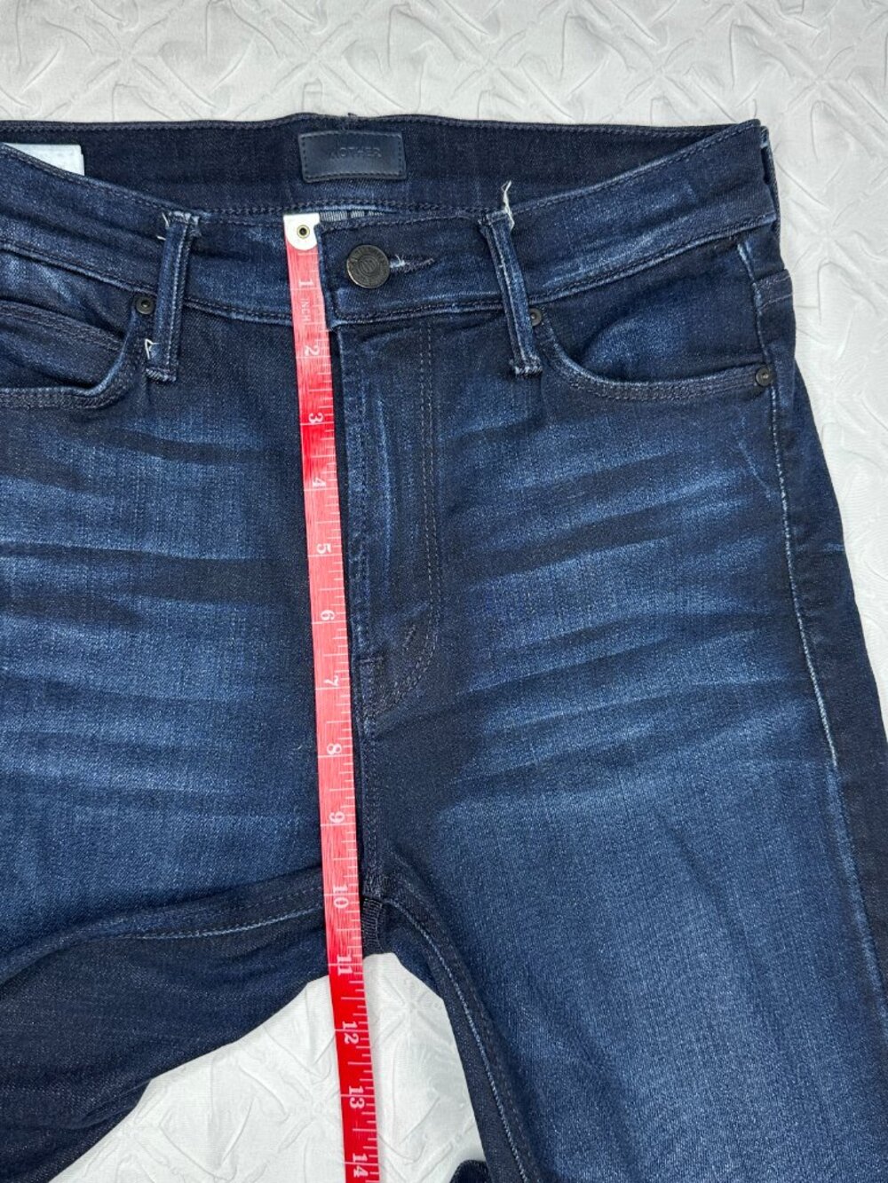 Mother Dazzler Ankle MidRise Straight Jeans SZ 26 Dark Wash Elevated Minimalist - Picture 4 of 8